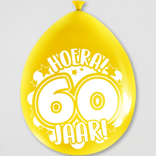 Party ballonnen 60 jaar (8 stuks)